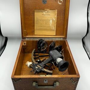 German C Plath Hamburg Boxed Sextant from 1950 Vintage